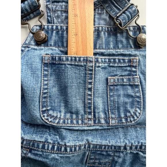Baby Gap Kids Blue Denim Patches Overalls Vintage Sports Rugby Size 3T - Picture 9 of 11